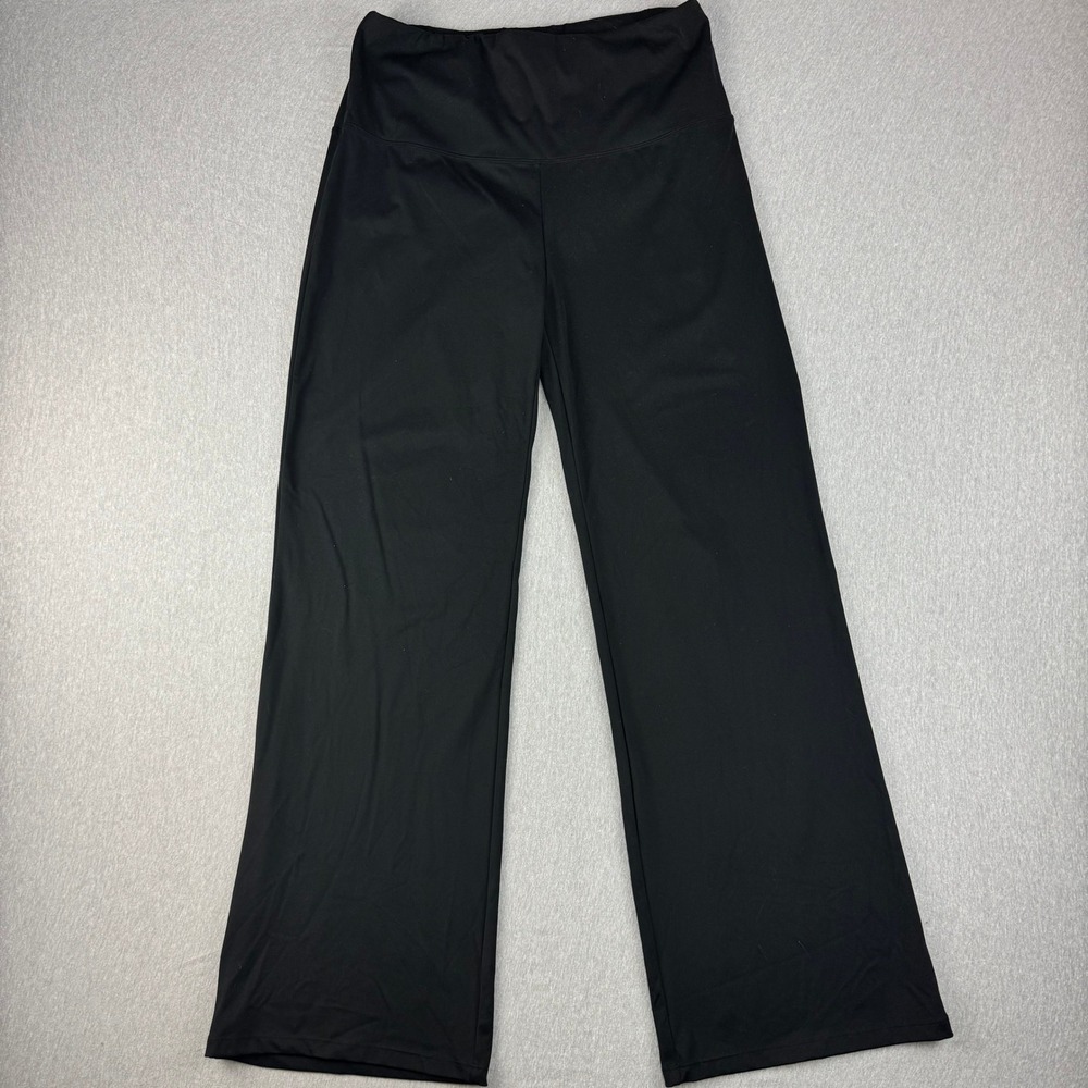 Ododos Yoga Pants Women XL Black Excellent High Waisted Wide Leg Flare